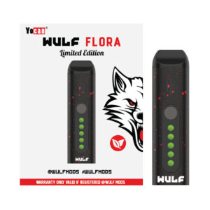 Wulf Mods FLORA Portable Dry Herb Vaporizer Black Red Spatter