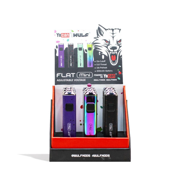 Wulf Mods Flat Mini Battery Assorted Colors - 9PK