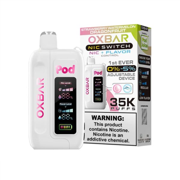 OXBAR x Pod Juice NIC Switch 35K Puff Disposable STRAWBERRY WATERMELON DRAGONFRUIT