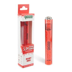 Ooze Slim Clear Series Battery Ruby Red